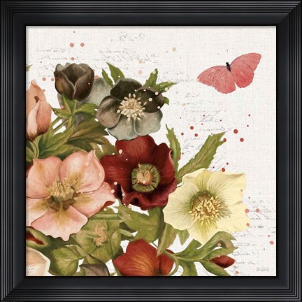 Framed Vintage Petals III Print
