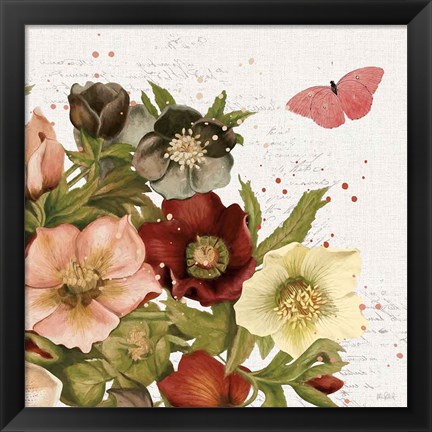 Framed Vintage Petals III Print