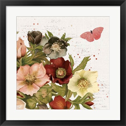 Framed Vintage Petals III Print