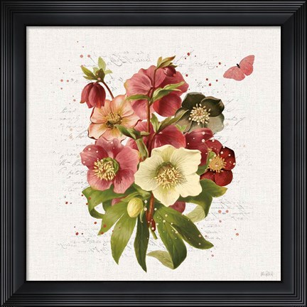 Framed Vintage Petals V Print