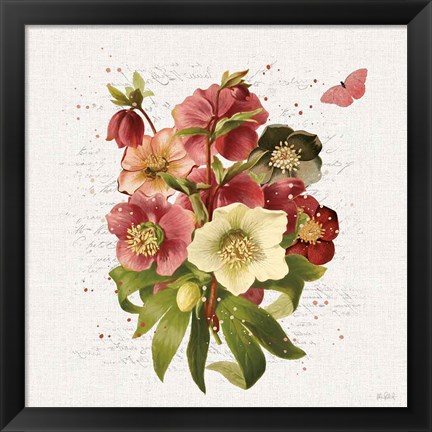 Framed Vintage Petals V Print