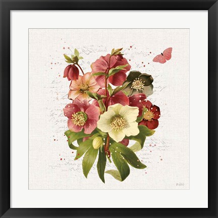 Framed Vintage Petals V Print