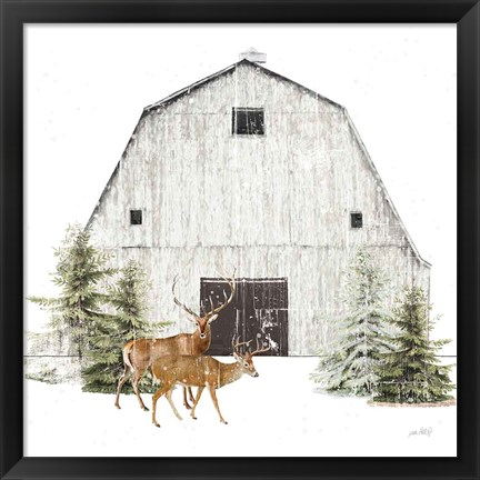 Framed Wooded Holiday VI Print