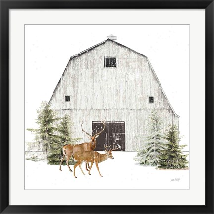 Framed Wooded Holiday VI Print