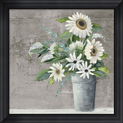 Framed Late Summer Bouquet II Rustic Print