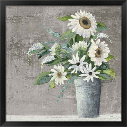 Framed Late Summer Bouquet II Rustic Print