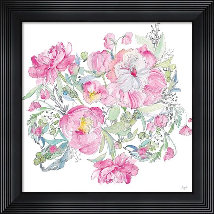 Framed Pink Peonies Print