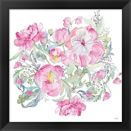 Framed Pink Peonies Print