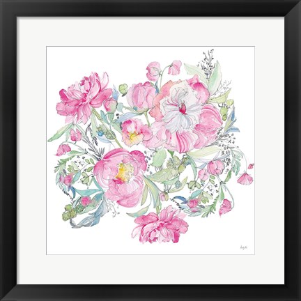 Framed Pink Peonies Print