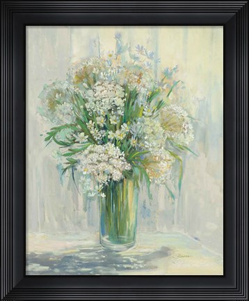 Framed Radiant Lace Neutral Print