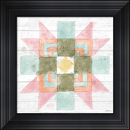 Framed Pastel Flower Market X Print