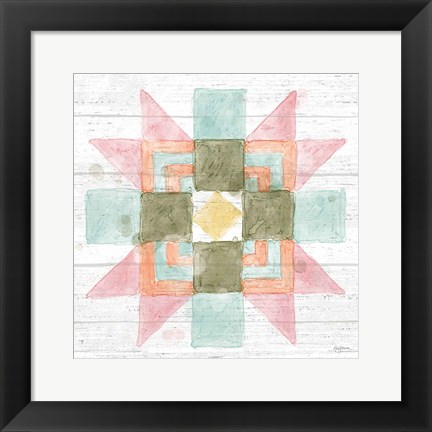 Framed Pastel Flower Market X Print