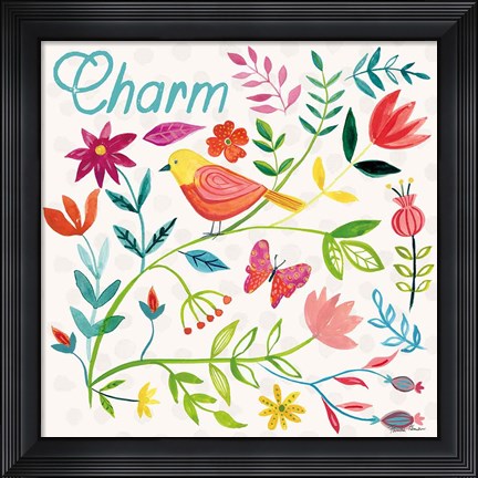 Framed Budding Beauty V Print