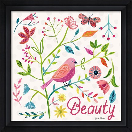 Framed Budding Beauty III Print