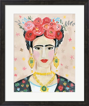 Framed Homage to Frida Neutral Print