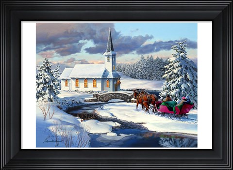 Framed Sleigh Ride Print