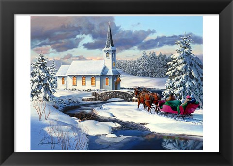 Framed Sleigh Ride Print