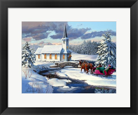 Framed Sleigh Ride Print