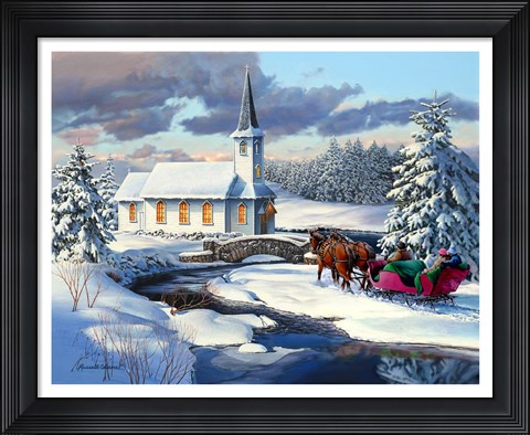 Framed Sleigh Ride Print