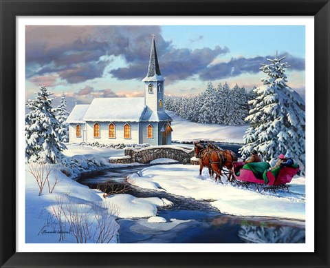 Framed Sleigh Ride Print