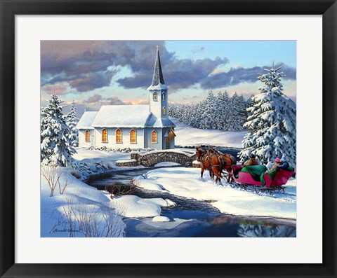 Framed Sleigh Ride Print