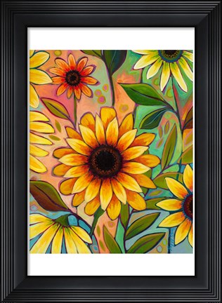 Framed Sunflower Power II Print
