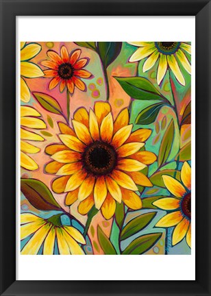 Framed Sunflower Power II Print