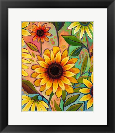 Framed Sunflower Power II Print