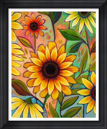 Framed Sunflower Power II Print