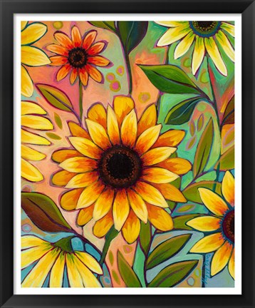 Framed Sunflower Power II Print