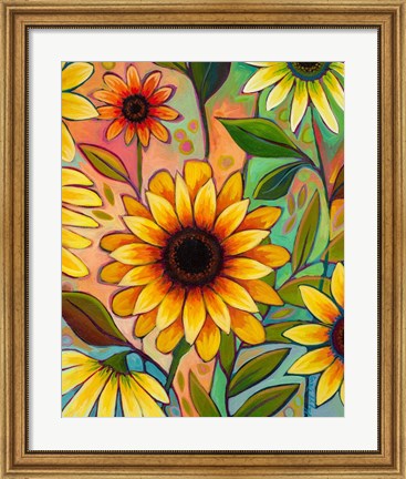 Framed Sunflower Power II Print