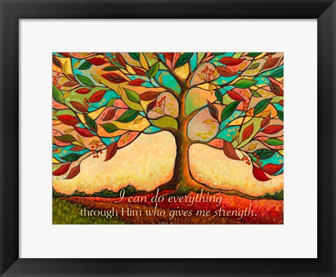 Framed Tree Splendor II (I can do everything through Him...) Print