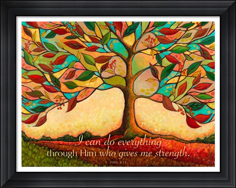 Framed Tree Splendor II (I can do everything through Him...) Print