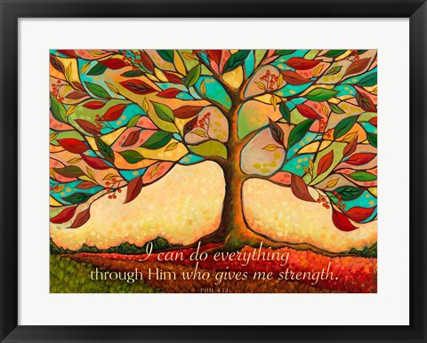 Framed Tree Splendor II (I can do everything through Him...) Print