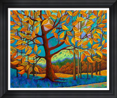 Framed Beneath the Golden Leaves Print