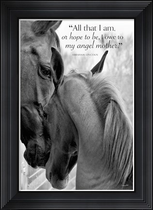 Framed Cheers n&#39; Foal (All that I am...) Print