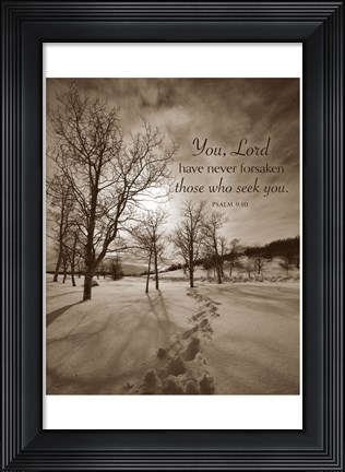 Framed First Snow (You, Lord have never forsaken...) Print