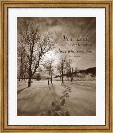 Framed First Snow (You, Lord have never forsaken...) Print