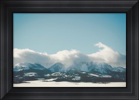 Framed Bridger Mountain Cloud Cover Print