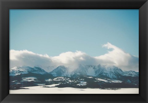 Framed Bridger Mountain Cloud Cover Print