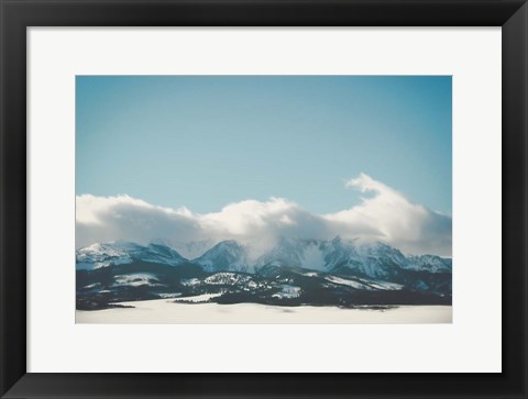 Framed Bridger Mountain Cloud Cover Print