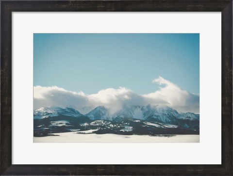 Framed Bridger Mountain Cloud Cover Print
