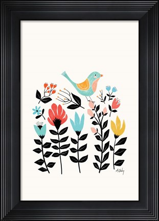 Framed Folk Art Garden Print