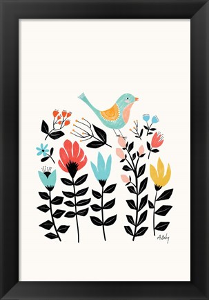 Framed Folk Art Garden Print