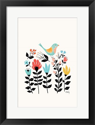 Framed Folk Art Garden Print