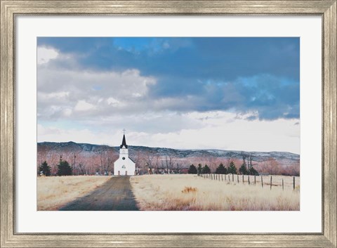 Framed Little Church on the Prairie Print