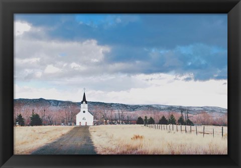 Framed Little Church on the Prairie Print