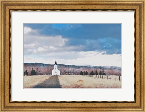 Framed Little Church on the Prairie Print