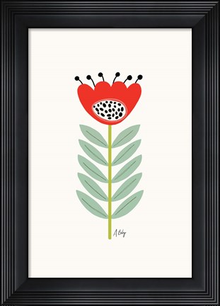 Framed Mid Mod Flower No. 2 Print