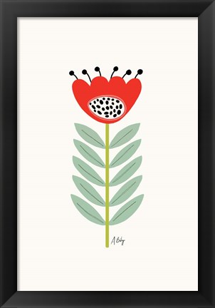Framed Mid Mod Flower No. 2 Print